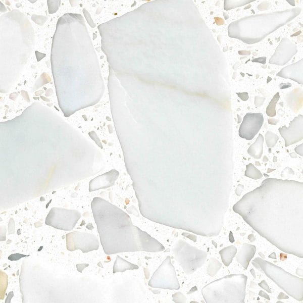 Sample of Calacatta Marble Resin Terrazzo tile