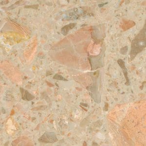 Sample of Breccia Oniciata Marble Resin Terrazzo tile