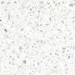 Sample of Bianco Islanda Marble Resin Terrazzo tile