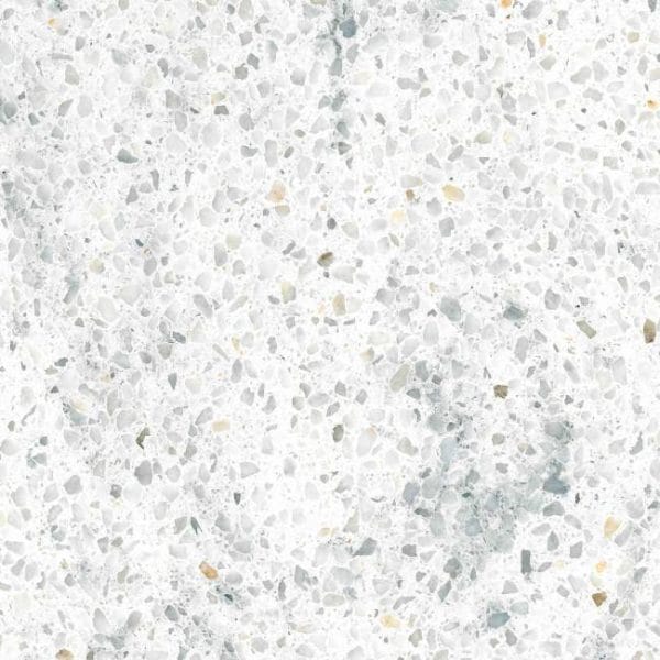 Sample of White Iceberg Marble Resin Terrazzo tile