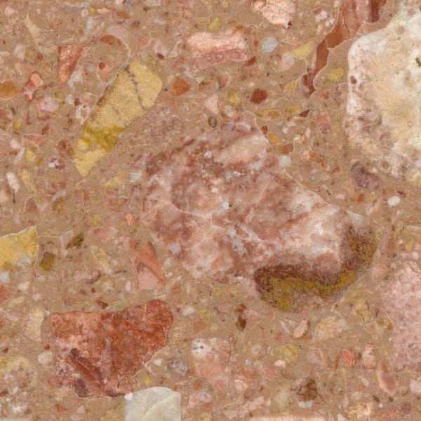 Sample of Rosa Del Garda Marble Resin Terrazzo tile